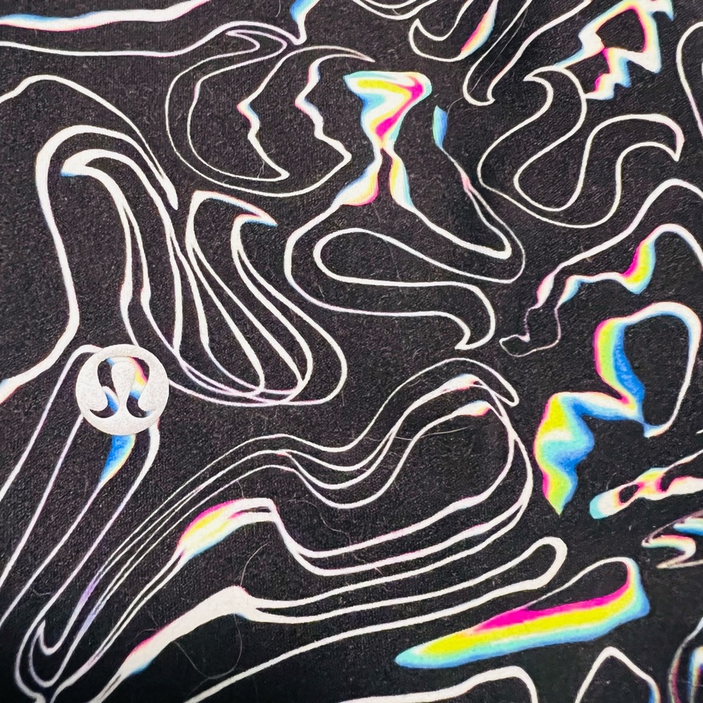 lululemon athletica Black with Neon Swirl Leggings